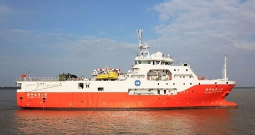 Tàu khảo sát Địa chất Hải Dương 8 của Trung Quốc. Ảnh: Gulf Times.
