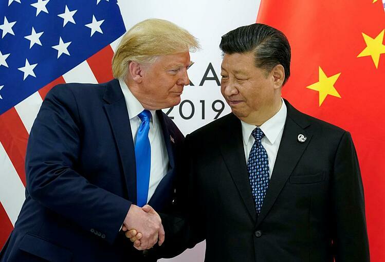 Tổng thống Mỹ Donald Trump và Chủ tịch Trung Quốc Tập Cận Bình tại Hội nghị G20 ở Nhật Bản. Ảnh: Reuters